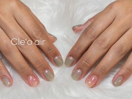 シンプル春ネイル+オプ有