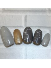 ネイルサロン マリブ(Maribu)/ハンド　アート4本　大理石