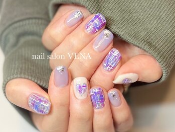 ヴィーナ(VENA)/パープルブルーのチェック