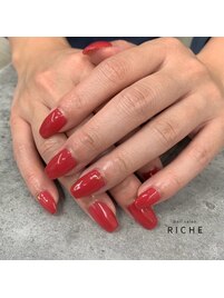 うるうるレッドネイル
