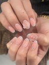 桃色　チークネイル☆
