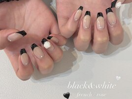 フレンチ×バラネイル♪