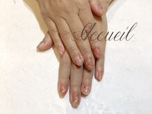 アクイユ 銀座店(ACCUEIL)/マグネット×押し花ネイル