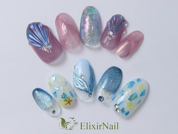 エリクサーネイル 池袋(Elixir Nail)の写真/【定額シンプル系★選べる最新400種¥7980】会社が厳しいOLさんでも楽しめるデザインを豊富にご用意♪