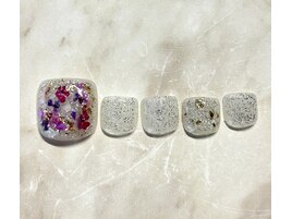 フット押花ネイル