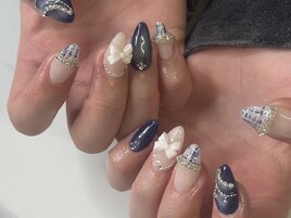 ネイビーツイード