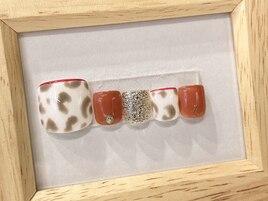 フット×ヒョウ柄