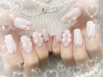 ネイルアンドまつげエクステ リッチエイト 原宿店(Rich8)/ワンカラーリボン※パーツ追加