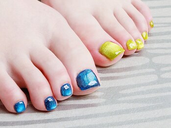 ヌル ネイル 新宿(NURU NAIL)/個性派/夏/フット/ワンカラー