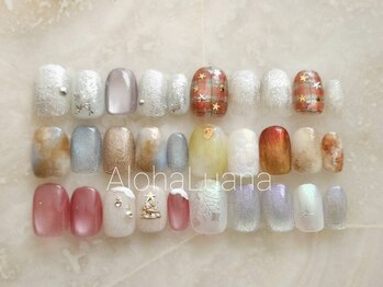アロハ ルアナ 大宮本店(Aloha Luana)の写真/ショートネイルも定額デザインで可愛く♪毎月変わる６種のデザインから選択OK！カラーチェンジも対応可能★