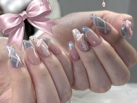 中華チェックネイル