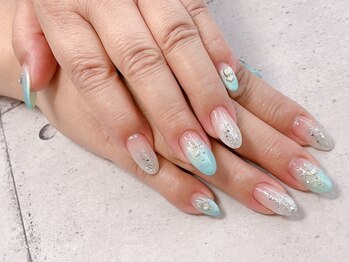 ネイル ビューティーマジック 葛西本店/ラメグラデーションネイル