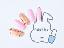 ネイルサロン ラビットフット(Rabbit foot)/チェックネイル☆8980円