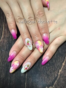 ネイルルーム クロシェット(nail room clochette)/フラワーネイル