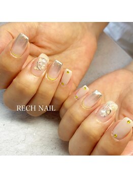 レッシュネイル サロンアンドスクール(RECH NAIL salon&school)/ミラー× ネオンイエロー