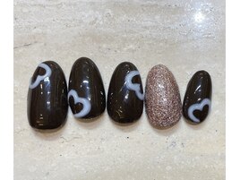 バレンタインネイル