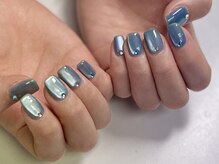 ノンノンプラス 博多(NON-NONプラス)/うるうる 水色ネイル