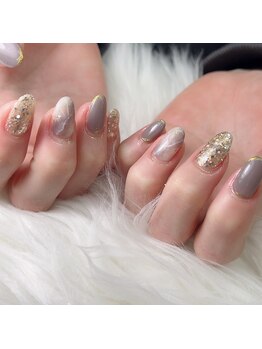アートネイル ギャラリー(Art nail Gallery)/ラメグレージュの上品ニュアンス