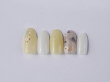 ネイルサロンリシェ 烏丸御池(Recher)/レモンイエロー　お花