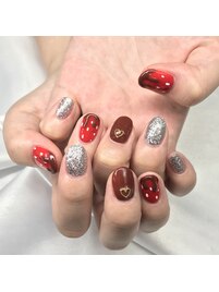 いちごちょこネイル