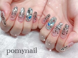 ラメグラ埋め尽くしネイル