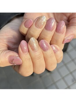 グラマラス アンジェアイ 荻窪店(glamourous ange eye)/キラキラピンクネイル