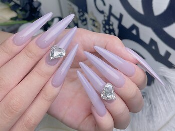 ネイルプリンセス(Nail Princess)/ロングパープルネイル