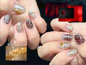 ヌル ネイル 堀江(NURU NAIL HORIE)/ゴージャスツイードネイル★