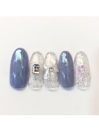 オーロラブルーネイル