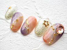 カトルナフ(quatre fois neuf)/秋空モチーフお星様ネイル