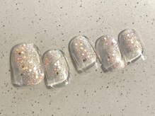 アイネイルズ 池袋店(I-nails)/クリアオーロララメネイル