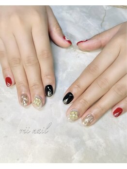 リィ ネイル(rii nail)/ワンカラー+パーツ!