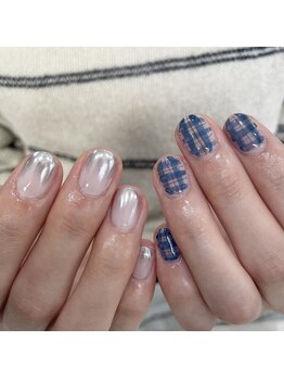 チェックの定額デザイン　。