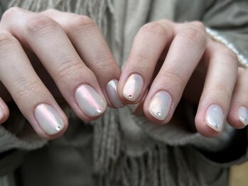 ファンクションネイルズ 表参道 原宿(FUNCTION NAILS)/オーロラ/ショートネイル