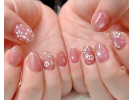 うるうるピンクお花デザイン