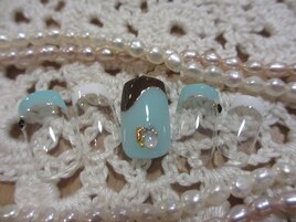 ★ミントフレンチネイル★