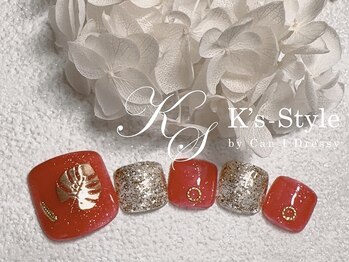 ケーズスタイル バイ キャンアイドレッシー(K's-Style by Can I Dressy)/レッドキラキラ【フット定額】