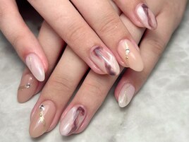 マーブルきれいめネイル