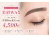 【初めての美眉WAX】アイブロウ*美眉Wax脱毛(1回)4500円