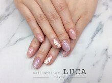 ネイルアトリエルカ(nail atelier LUCA)/W-199 うるうるピンク氷ネイル