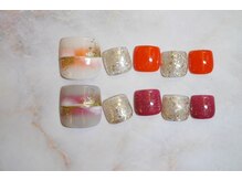 ブリオン 六本松店(Bullion)/センターシャギーネイル　フット