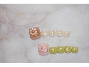 ブリオン 六本松店(Bullion)/ぷくぷくフラワーネイル