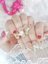 ファラウェイネイル(Faraway nail)/推しカラーで冬ネイル☆