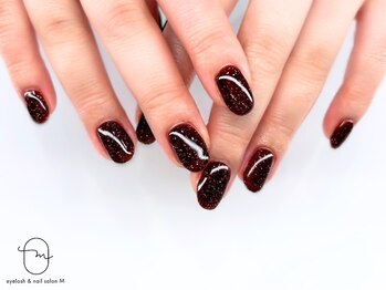 エム(M)/flash glitter nails