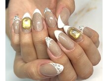 アルブル(ARBRE)/白フレンチネイル　¥7400