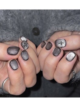 ヘブン ネイル 鶯谷(HEAVEN Nail)/ワンカラーキャatアイネイル