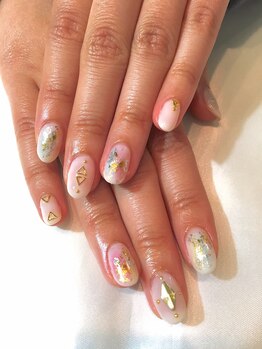 ネイルサロン ドレリッチ 大宮店(drerich)/塗りかけホイルネイル