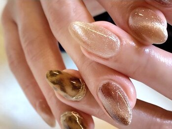 ネイルマジック 仙台一番町店(NAIL MAJIC)/レオパード×マグネットネイル