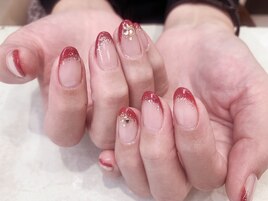 赤フレンチ×ラメライン