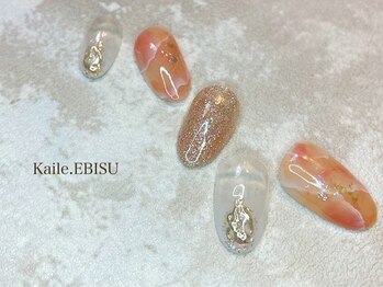 カイル 恵比寿(Kaile.)/【定額アート】ピンク大理石